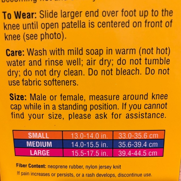 Knee Brace - Futuro Neoprene Sz Small - Picture 3 of 8